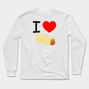 I Heart Buritos Long Sleeve T-Shirt